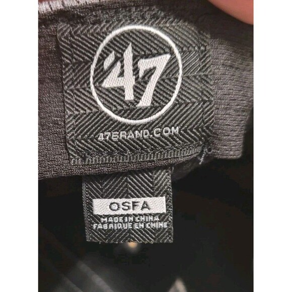 NEW 47 Brand Pittsburgh Penguins Mvp HAT Charcoal Adj Strap Cap NHL Hockey Gray - Picture 6 of 6